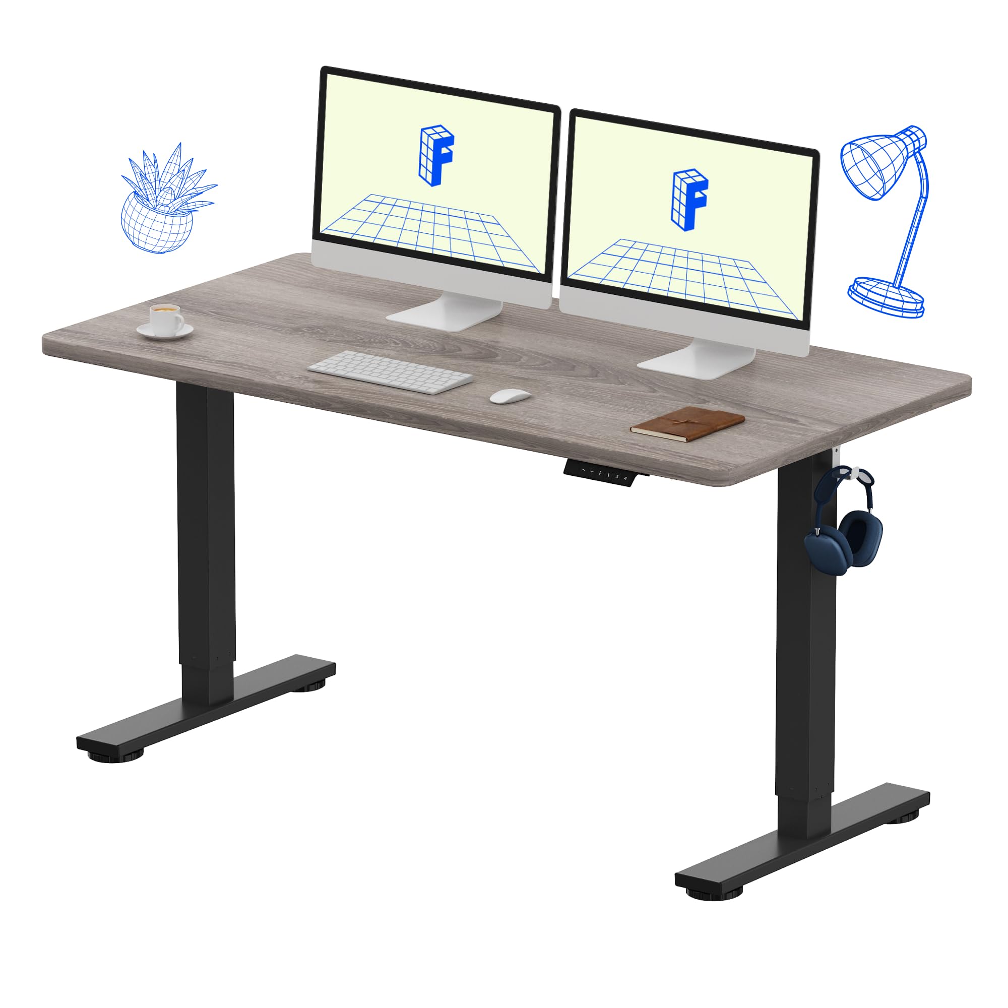 Amazon.com: FLEXISPOT EN1 Whole Piece Standing Desk 55 x 28